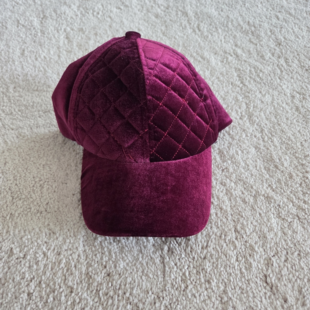 Velvet Cap in Rich Burgundy